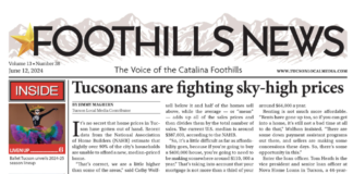 Foothill News article featuring Tom Heath discussing the fight against sky-high home prices in Tucson.